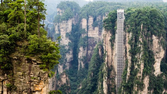 Ķīna, Zhangjiajie, Avatara kalni, lifts