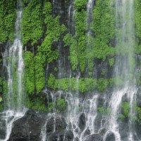 Iespaidīgs ūdenskritums Filipīnās, ko ieskāvusi augu valstība