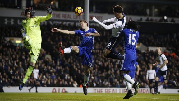 Tottenham Dele Alli scores their second goal to Chelsea