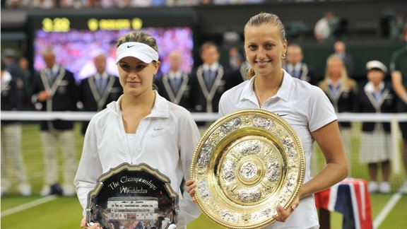 Eugenie Bouchard and Petra Kvitova