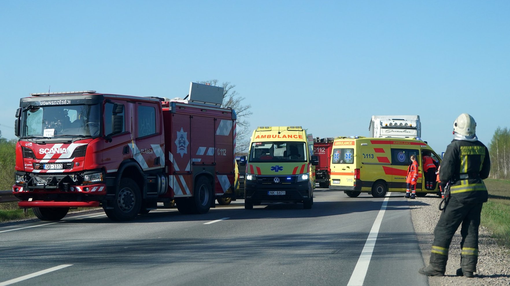 Three injured in two-car collision in Saulkrasti municipality