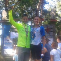 Чемпионат Латвии по триатлону в спринте выиграли Дмитриев и Шкарстане