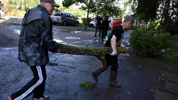 Vētras postījumi Daugavpilī