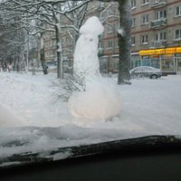 Erotisks 'sniegavīrs' Brīvības ielā