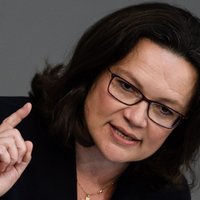 Vācijas sociāldemokrātu līdere Nālesa: 'Zaļo' atdarināšana partiju neglābs