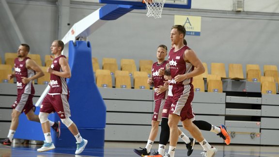 Basketbols: Latvijas izlases treniņš