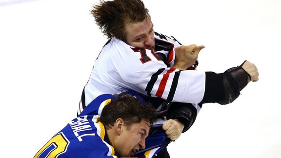 Chicago Blackhawks Artemi Panarin vs St.Louis Blues Scottie Upshall 