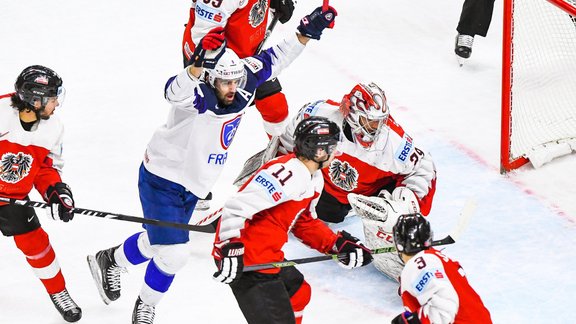 Hokejs, pasaules čempionāts: Francija - Austrija - 1