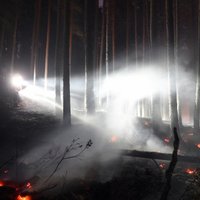 Izdevies likvidēt Ķemeru parka meža un purva ugunsgrēku