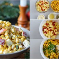 Kukurūzas un ābolu salāti – atsvaidzinoša piedeva gaļas ēdieniem