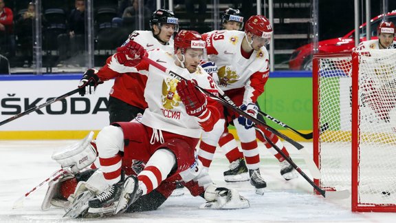 Hokejs, pasaules čempionāts: Austrija - Krievija