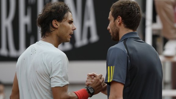 Rafael Nadal and Ernests Gulbis 