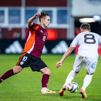 Latvijas futbolistus kvalitatīvs sniegums neglābj no neveiksmes pret favorīti Ziemeļmaķedoniju