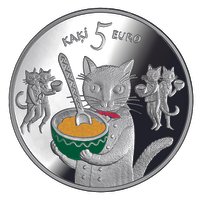 Par gada monētu izraudzīta 'Pasaku monēta I. Pieci kaķi'