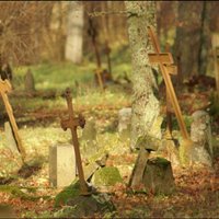 Неизвестные вандалы разгромили кладбище и пытались сжечь кресты