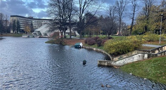 Foto: Rīgā vētras postījumi nelieli, bet pilsētniekus lūdz neapmeklēt parkus un kapsētas