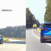 Video: Vidzemē autovadītāja traucas ar 186 km/h