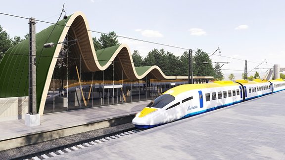 Rail Baltica stacijas variants 