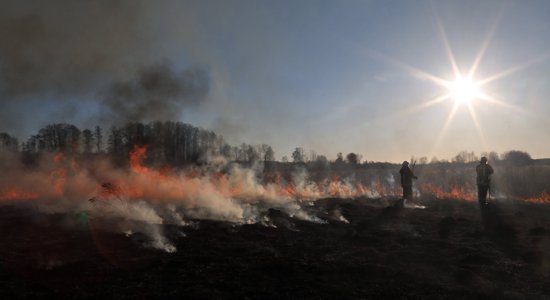 Nedēļas nogalē VUGD dzēsa 68 kūlas ugunsgrēkus