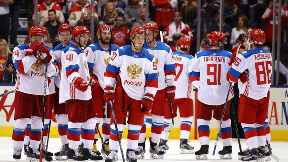 Team Russia after loss to Canada 