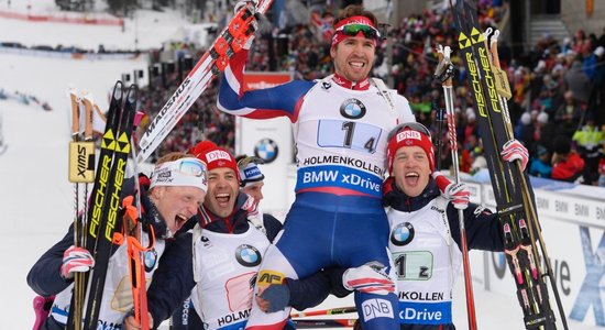 Норвегия выиграла и мужскую эстафету, Канада сенсационно в тройке, Россия снова без медалей