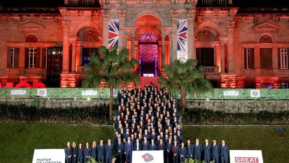 Team GB pose with Princess Anne 