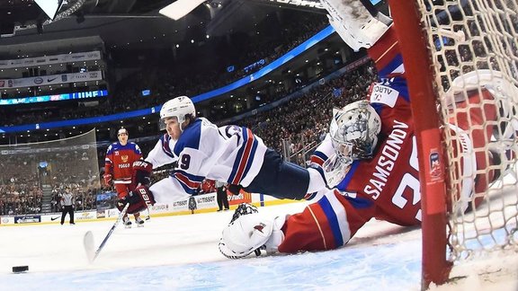 USA vs Russia Junior Championship Hockey