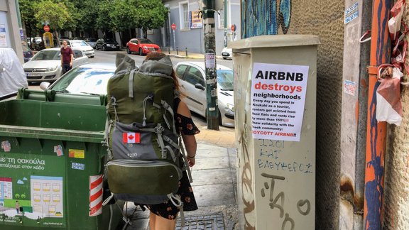 airbnb tūrists Grieķija Atēnas