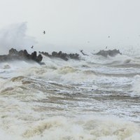 Сильнейший шторм в Балтийском море: в Лиепае - порывы ветра до 27 м/сек