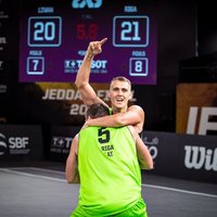 Video: Miezis ar tālmetienu izrauj 'Rīgai' uzvaru 3x3 basketbola finālposmā