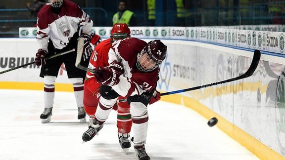 Latvia Edgars Petrovs #24 2017 IIHF U18 World Championship