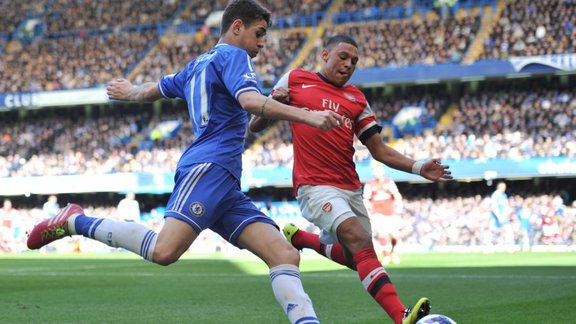 Oscar and Oxlade-Chamberlain (Chelsea - Arsenal)