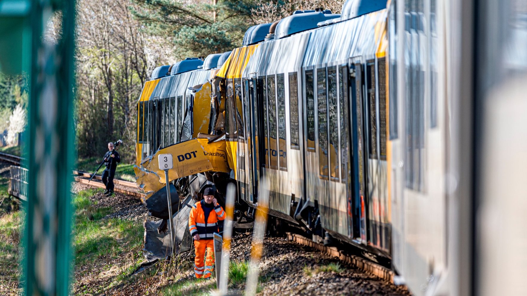 Dānijā saskrējušies divi vilcieni