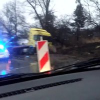 Video: Uz Bauskas šosejas avarē kravas auto