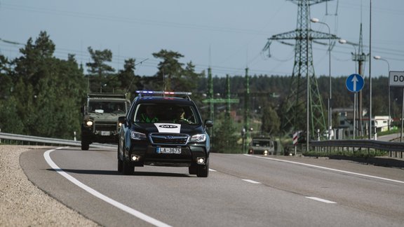 Uz  militāro mācību Namejs 2018 norises vietām tiek pārvietota militārā tehnika - 1