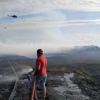 В Литве горит торфяник, его помогает тушить латвийский вертолет