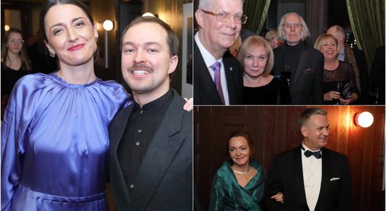 Foto: Kultūras elite Operā saviesīgi nosvin 'Lielo mūzikas balvu'