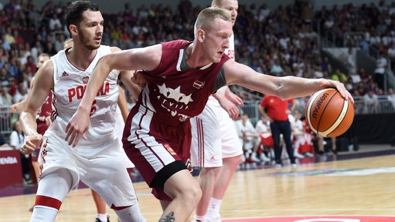 Pārbaudes spēle basketbolā Latvija - Polija - 10