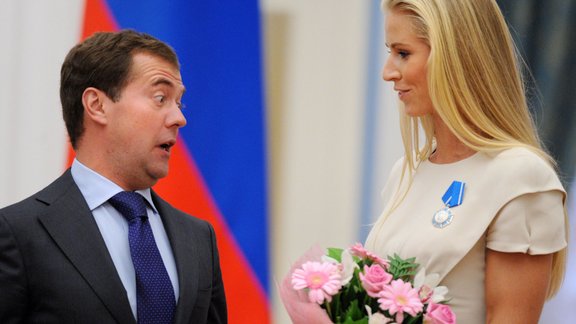 Dmitry Medvedev and Elena Dementyeva 