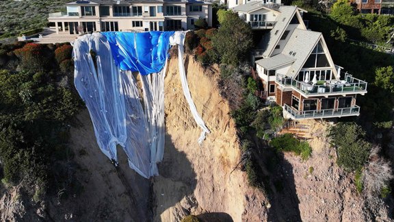 Recent Storms Have Put Cliffside Mansions In Dana Point, California In Peril