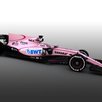 'Force India' nomaina bolīda dizainu uz piemīlīgi rozā