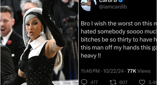 Cardi B izlamā vīru Offset; ieraksts dzēsts, bet ekrānšāviņi vēl dzīvi