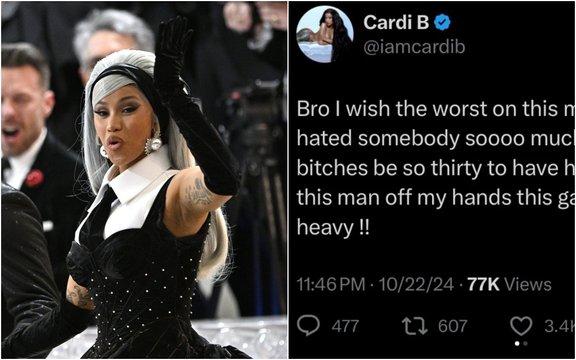 Cardi B izlamā vīru Offset; ieraksts dzēsts, bet ekrānšāviņi vēl dzīvi