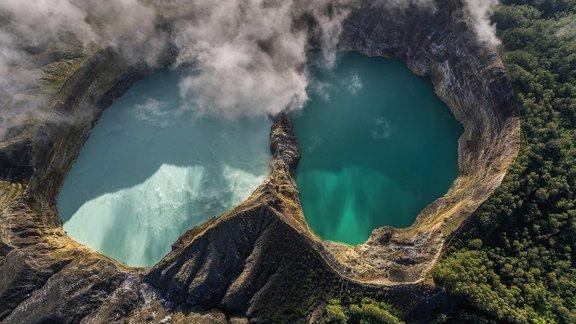 Kelimutu, Indonēzija, ezers, vulkāns