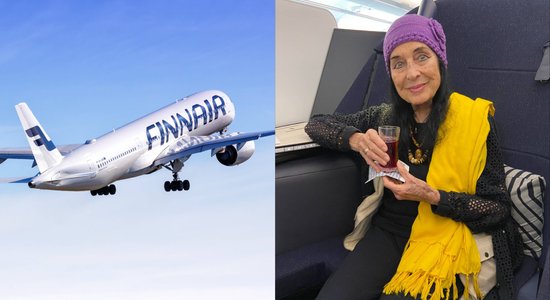 Aviokompānija 'Finnair' godina mūsu simtgadnieci Viju Vētru