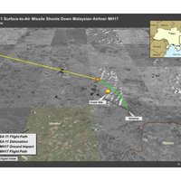 ASV publisko separātistu palaistās 'Buk' raķetes lidojuma shēmu