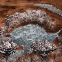 Zinātnieki atraduši uz Marsa ledus ezera pēdas