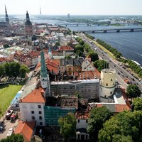 Uguns nelaime Rīgas pilī - skats no augšas