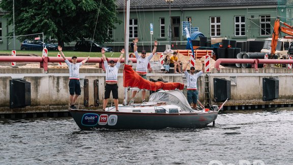 Gulf of Riga Regatta 2023 (GoRR). Jahtu parāde Ventas upē  - 89