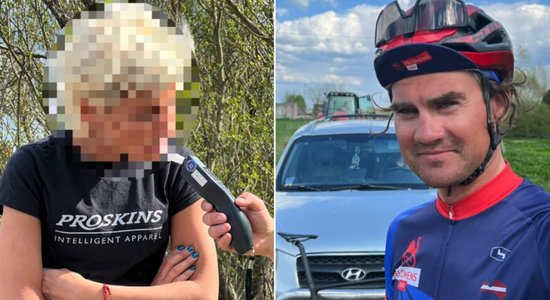 Foto: Velosipēdists uz lielceļa noķēris un apturējis dzērājšoferi 2,7 promiļu reibumā